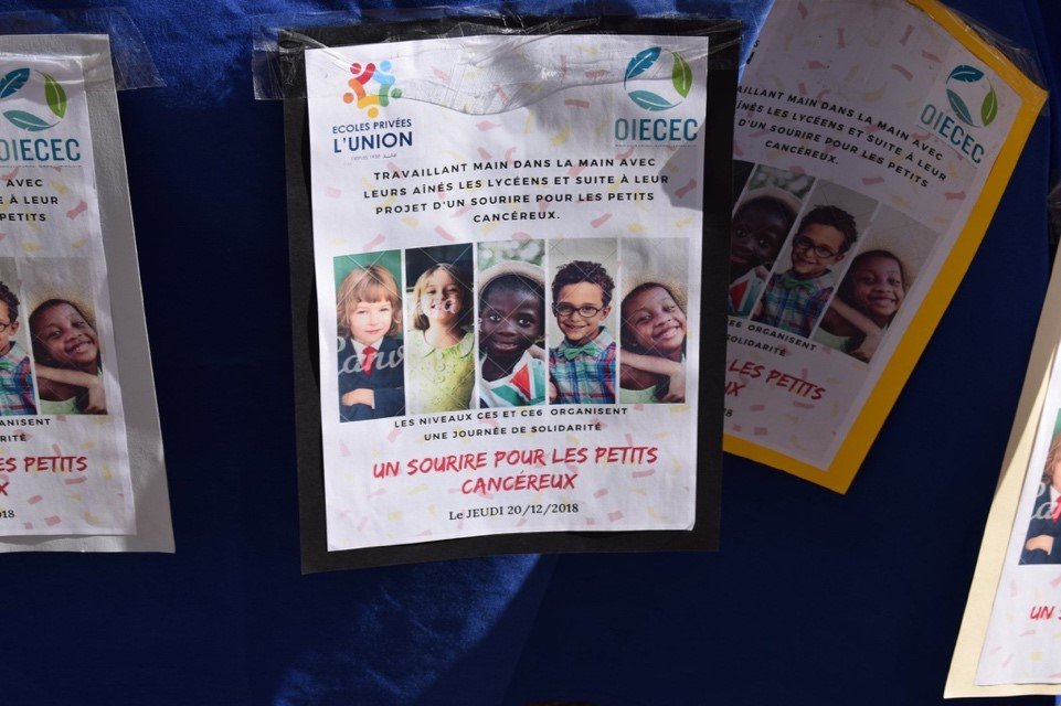 Élèves de l’École L’Union participant à une action citoyenne et solidaire à Casablanca